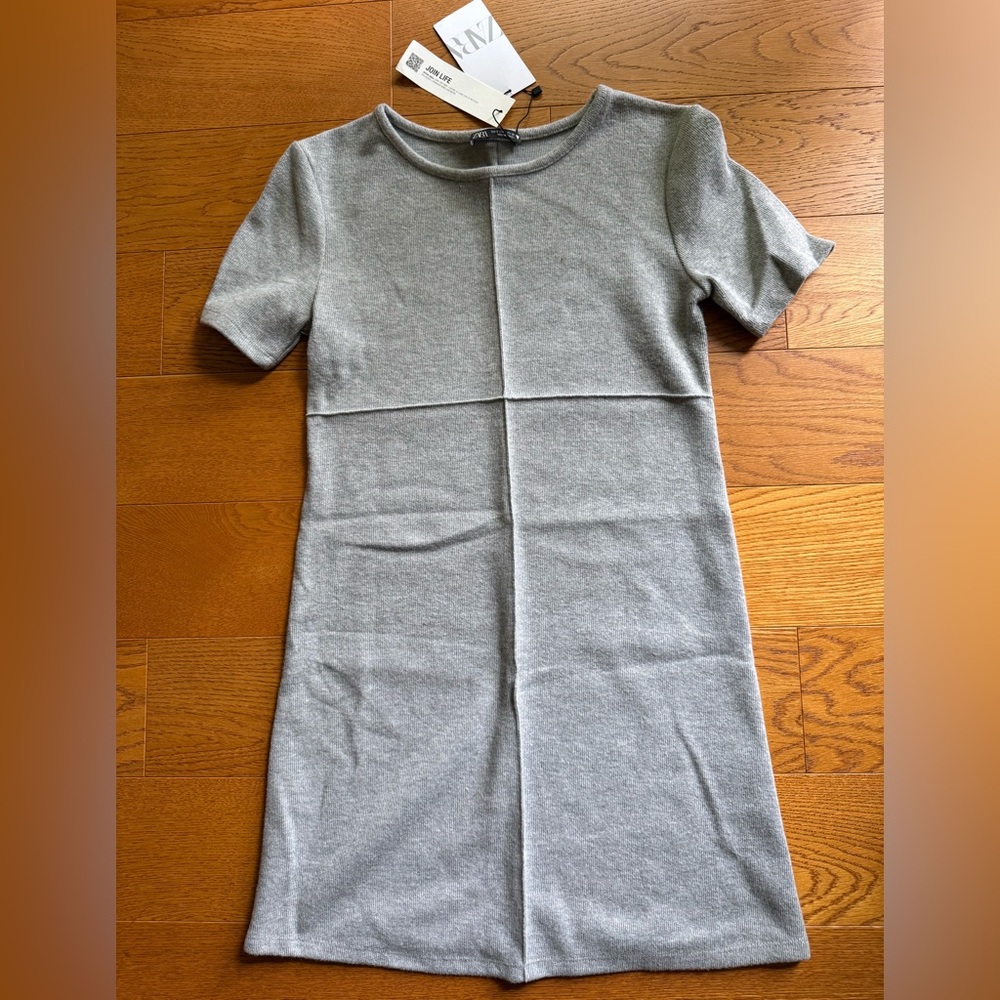 Zara Light Gray Knit Dress